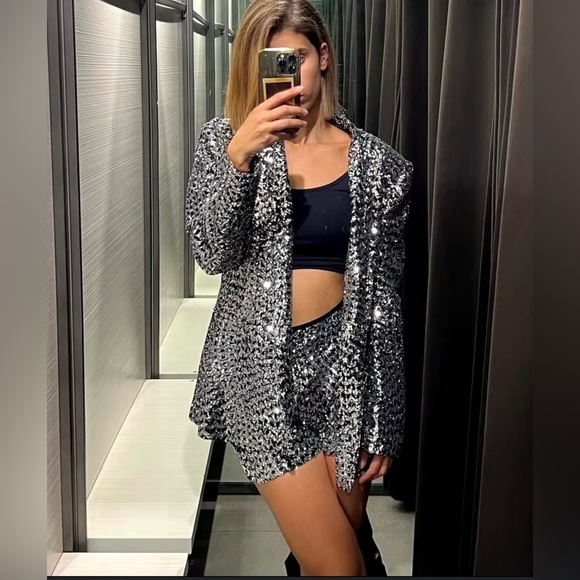 🤍 SEQUINED BLAZER - Picture 8 of 13